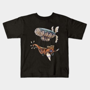 Old school airship Kids T-Shirt